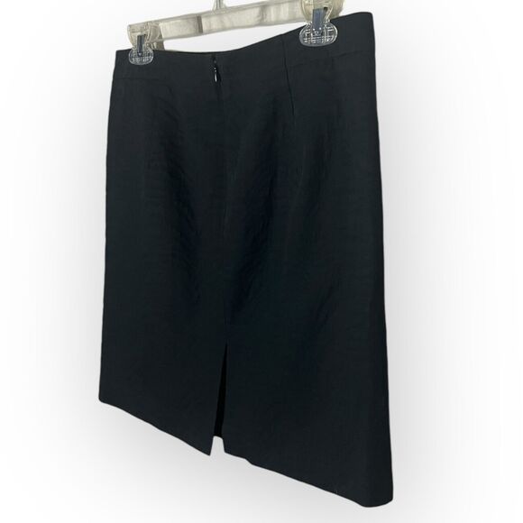 Ann Taylor Petite Black Textured Cotton Jacquard Pencil Mini Skirt Size 6P - Picture 8 of 14